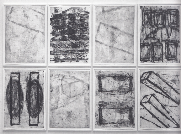 O.T., achteilige Radierung mit Prägung auf Bütten 300 x 210 cm, 1993
