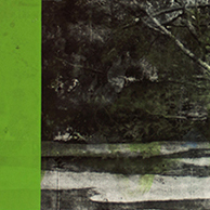 Au Wald, UnikatRadierung/Siebdruck Foto-Aquatinta mit Prägung auf Bütten, 80 x 220  cm, Unikat