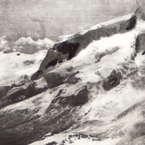 Berge (2019), UnikatRadierung Foto-Aquatinta mit Prägung auf Bütten, 80 x 220 cm, Unikat