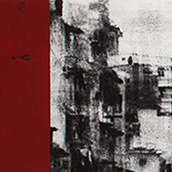 O.T., UnikatRadierung/Siebdruck Foto-Aquatinta mit Prägung auf Bütten, 80 x 215 cm, Unikat